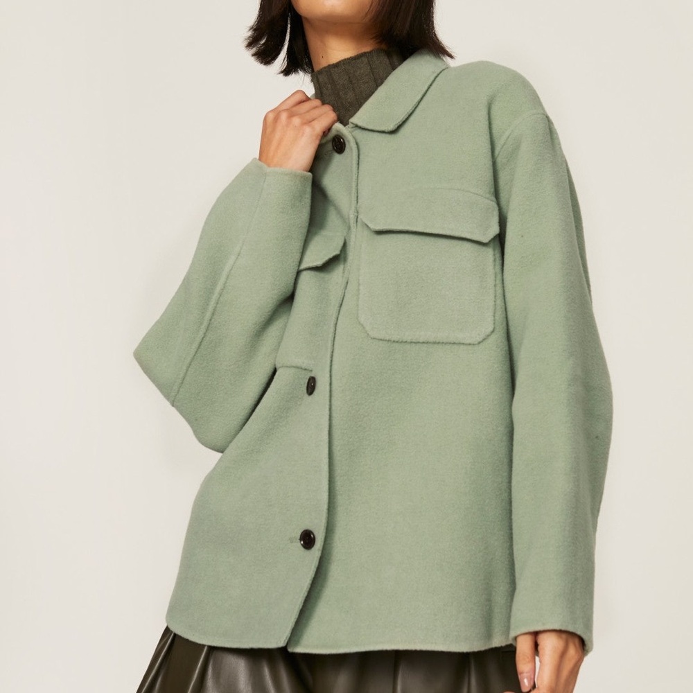 Thakoon Wool Blend Shirt Jacket, Size XS